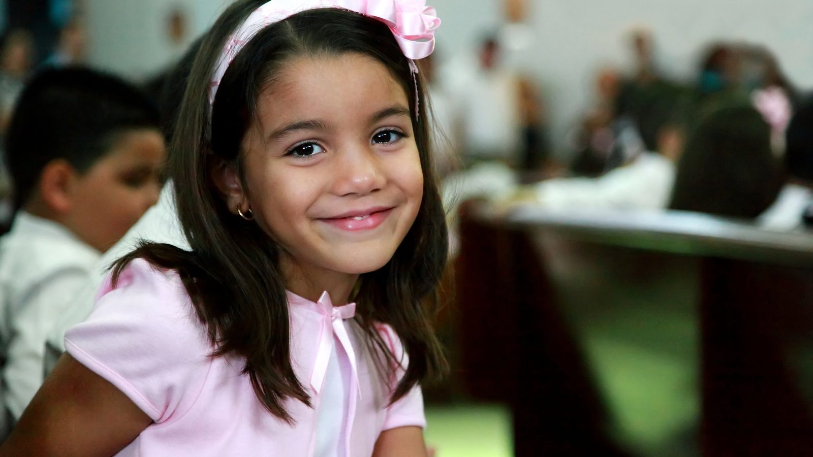 Smiling young girl portrait